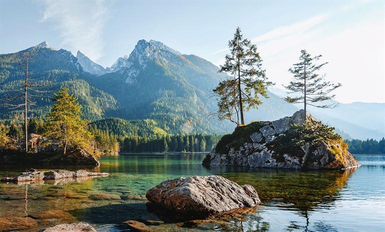 Hintersee in den Bayerischen Alpen, Deutschland
