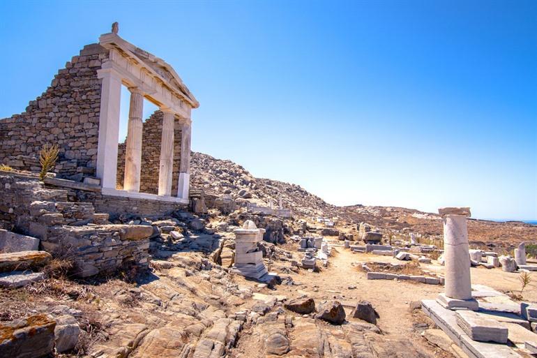 Historische Ruinen auf Delos