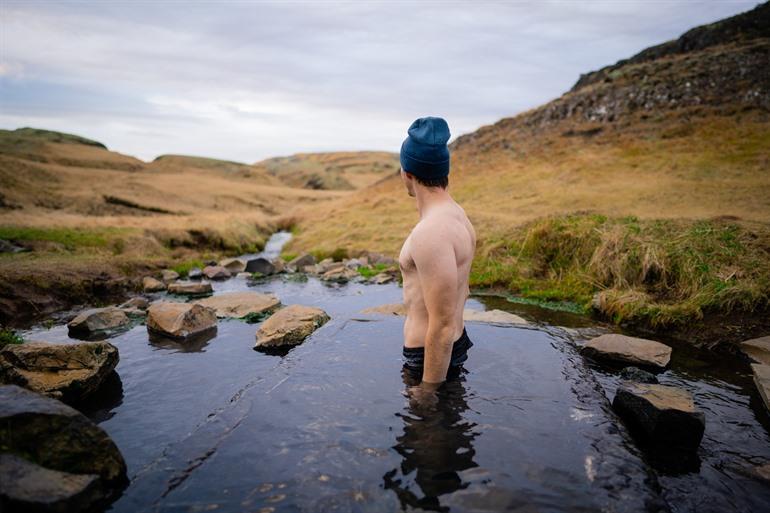 Hrunalaug Hot Spring in Island