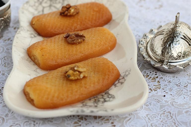 Honigkuchen probieren, Honigkuchen