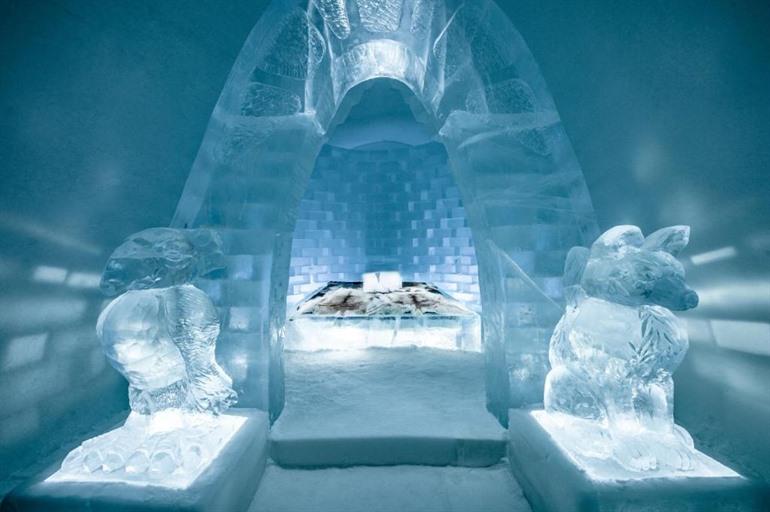 Eisschloss Jukkasjärvi in Schweden