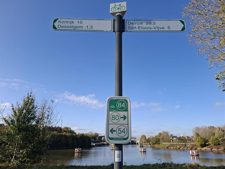 Jachthafenweg in Richtung Kortrijk