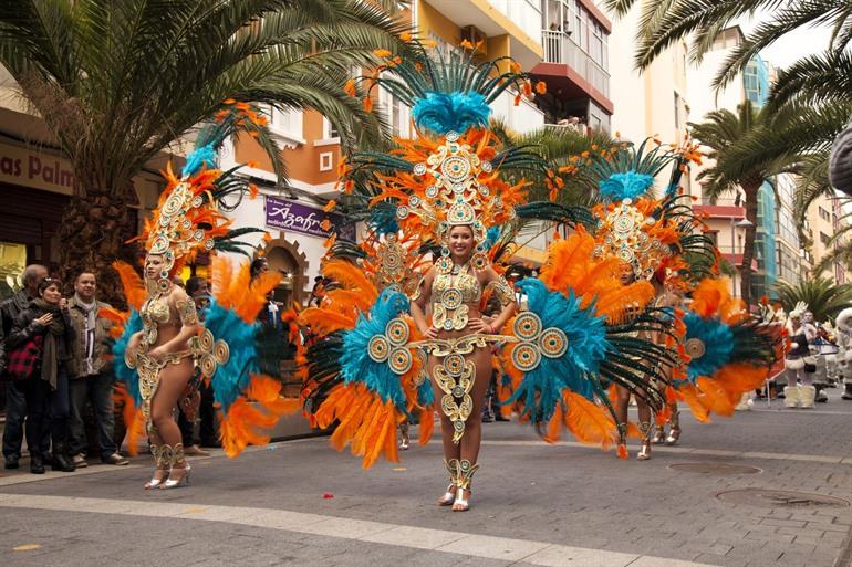 Jährliches Karnevalsfest in Las Palmas