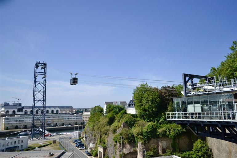 Seilbahn in Brest, Bretagne