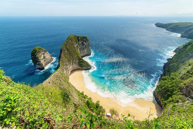 Kelingking Beach auf Nusa Penida, Bali