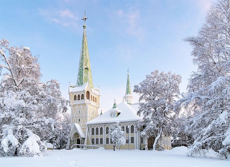 Die Kirche in Jokkmokk in Schweden besuchen