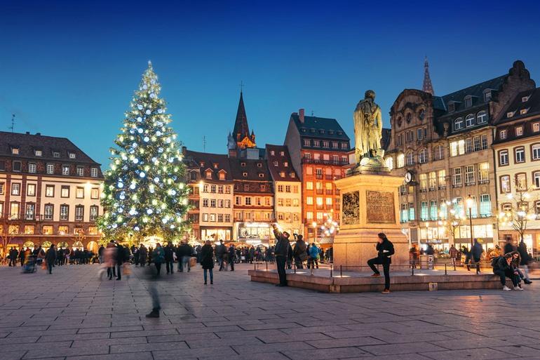 Weihnachtsmarkt in Straßburg am Kleberplatz