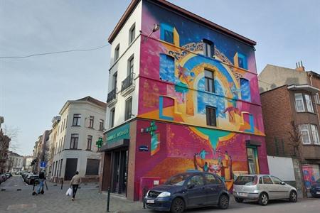 Bunte Street-Art in Molenbeek