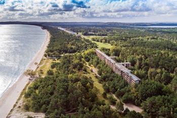 Kolossale Kraft des Freude-Komplexes bei Prora auf Rügen