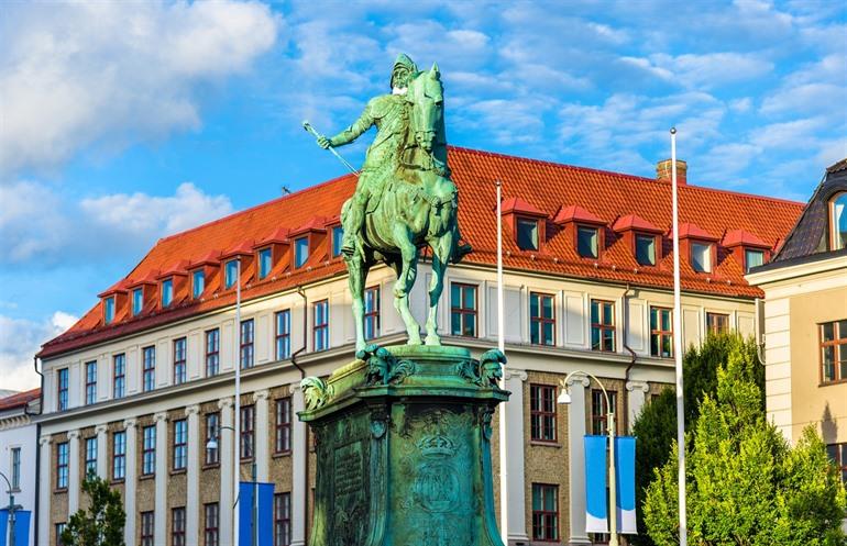 Kopparmärra-Statue von Karl IX in Göteborg, Schweden