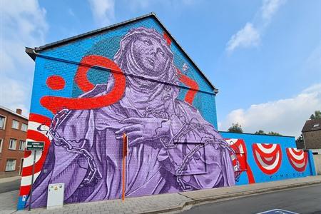 KYMO ONE, Street-Art-Wandmalereien in Brügge