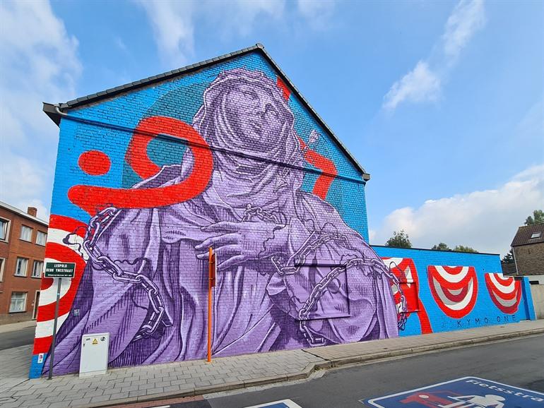KYMO ONE, Street-Art-Wandmalereien in Brügge