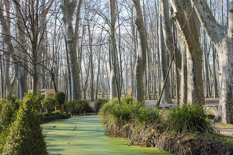 Der La Devesa Park in Girona, Katalonien