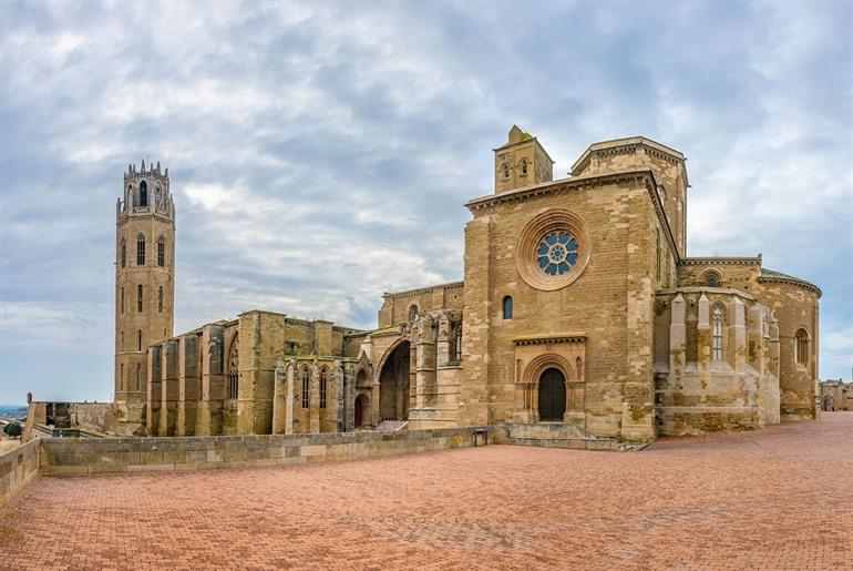 Die La Seu Vella Kathedrale in Lleida, Katalonien