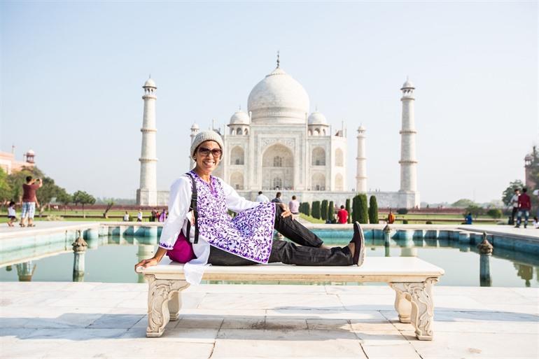 Lady Di Bank am Taj Mahal