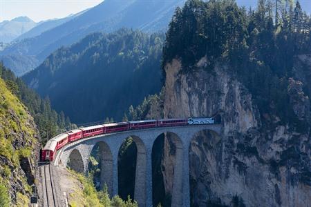 Landwasserviadukt in Filisur, Schweiz