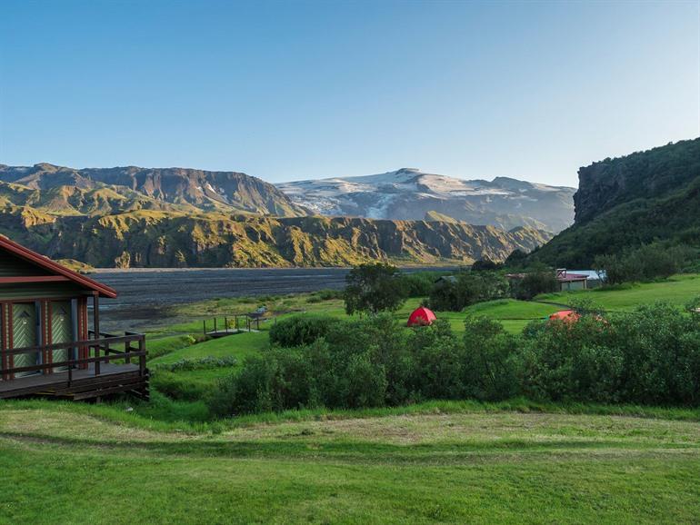 Langidalur Hütte und Camping, entlang der Laugavegur-Wanderung