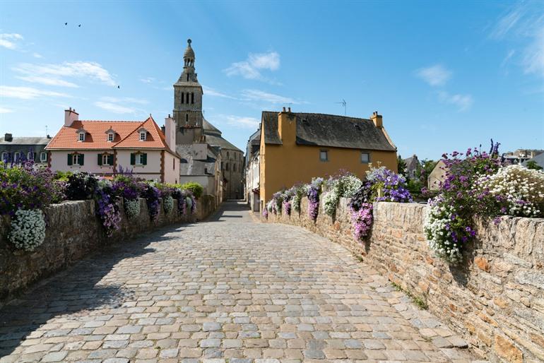 Der Blumenbrücke, Quimperlé, Finistère, Bretagne