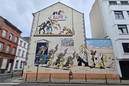 Lucky Luke Wandbild in Brüssel