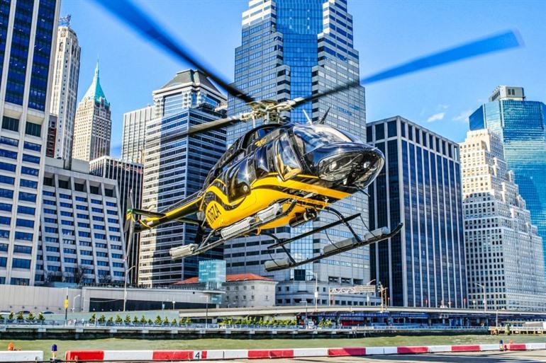 Erleben Sie einen Helikopterflug über New York