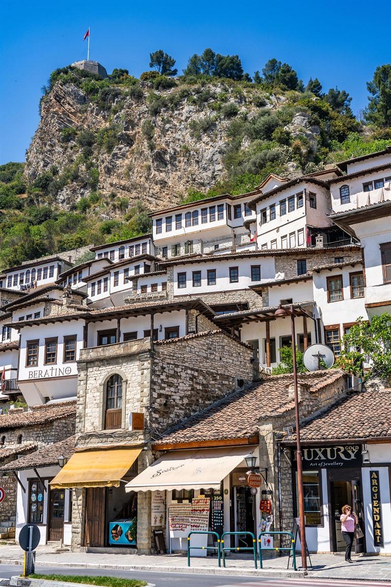 Mangalem-Viertel in Berat, Albanien