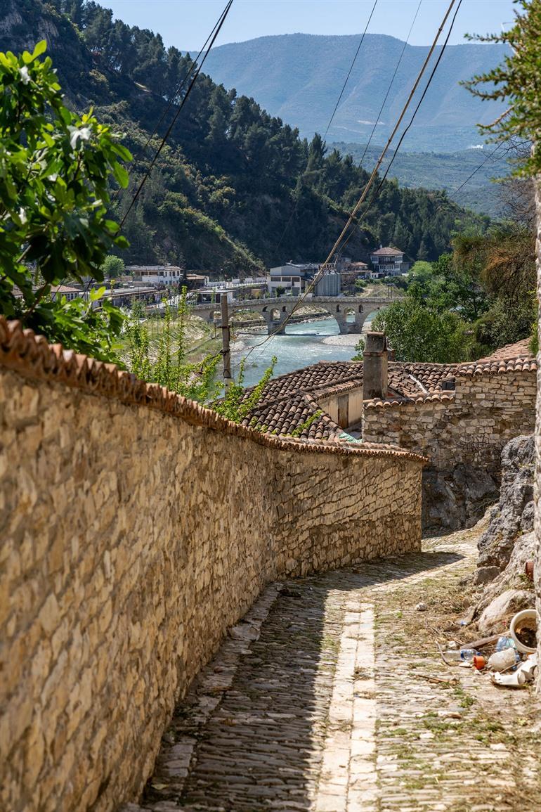 Mangalem-Viertel in Berat, Albanien