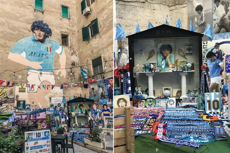Maradona in den Quartieri Spagnoli, Neapel