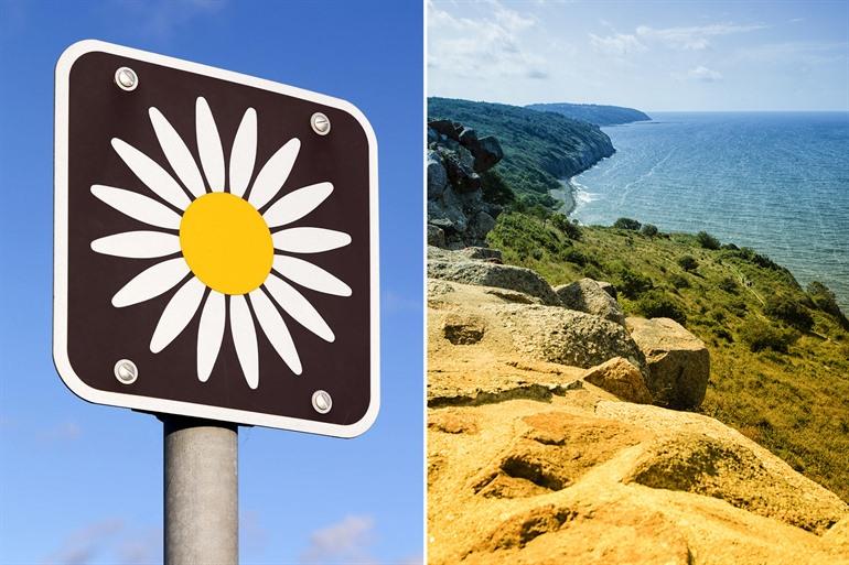 Marguerite-Routen-Schild in Dänemark