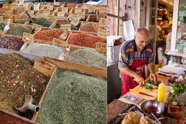 Markt auf dem Mercato di Ortigia, Syrakus, Sizilien
