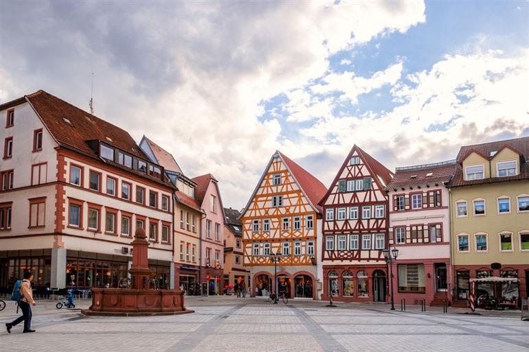 Marktplatz in Tauberbischofsheim, Deutschland
