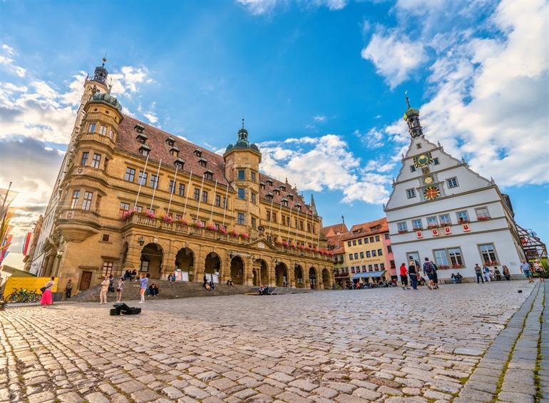 Marktplatz in Rothenburg, Bayern