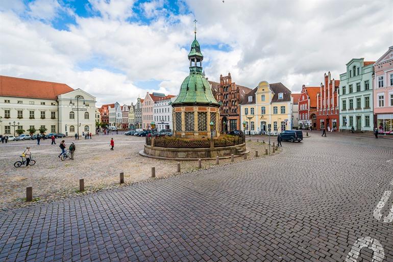Marktplatz in Wismar, Deutschland