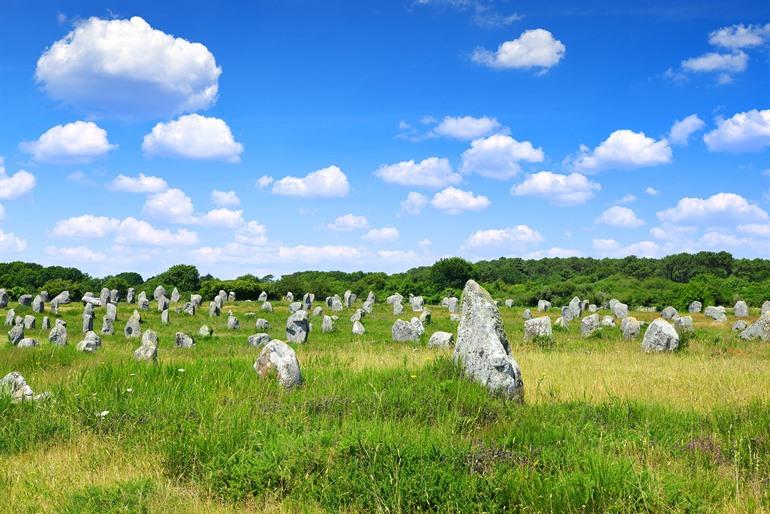 Megalithen in Carnac, Bretagne
