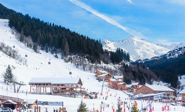Skigebiet Méribel in Les Trois Vallées, Frankreich