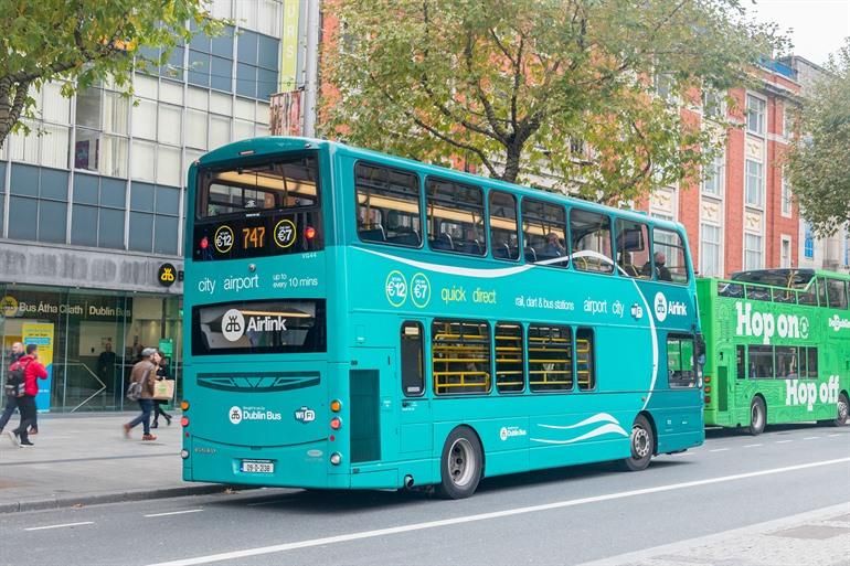 Mit dem Airlink Express Shuttle ins Zentrum von Dublin