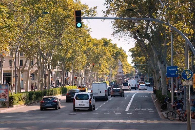 Mit dem Auto durch Barcelona