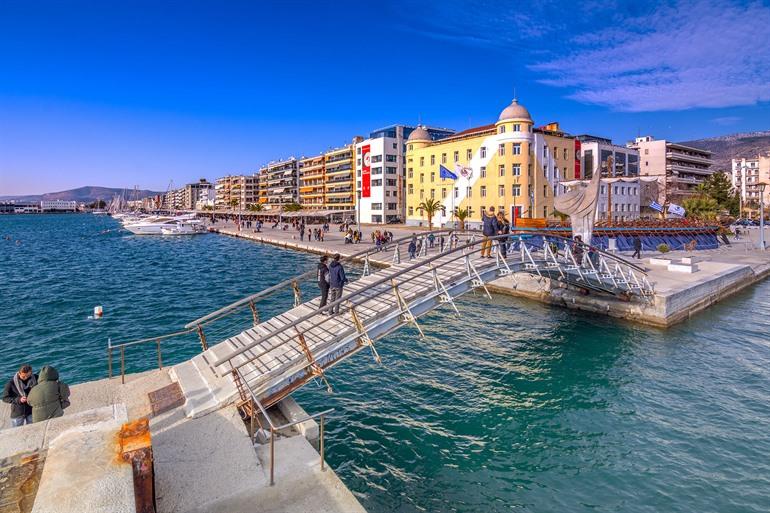 Moderne Hafenstadt Volos, Griechenland