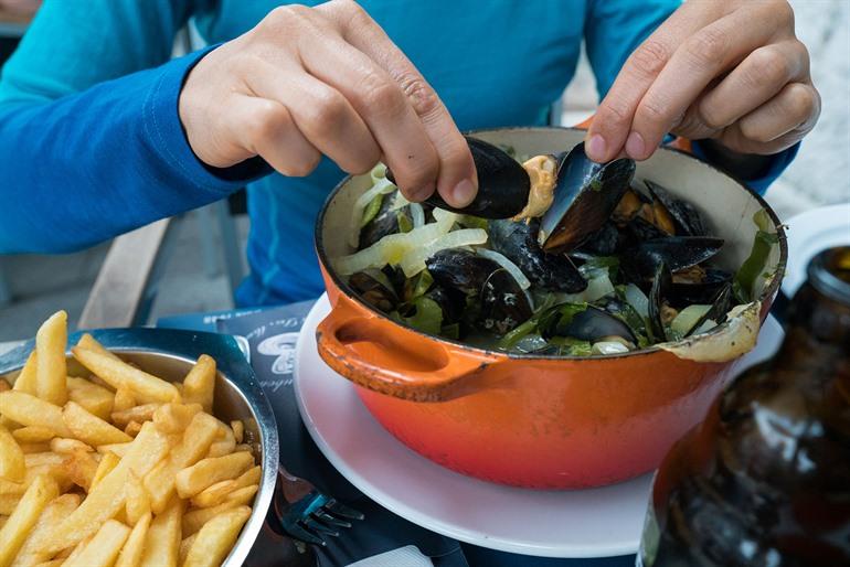Muscheln mit Pommes Frites, Belgien