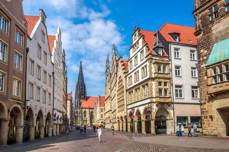 St. Lamberti und Prinzipalmarkt in Münster