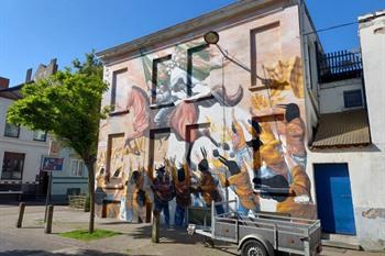 Murals und Street-Art in Ostende: Chrystal Ship