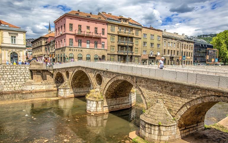 Museum Sarajevo 1878–1918 und die Lateinische Brücke, Bosnien und Herzegowina