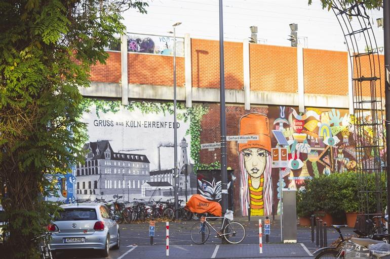 Fassadenkunst in Ehrenfeld, Köln