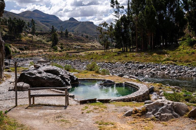 Natürliche Thermalquellen im Colca-Tal