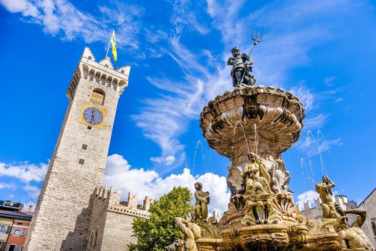 Neptunbrunnen in Trient, Italien