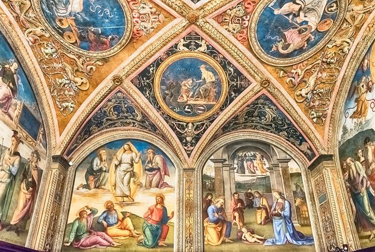 Fresken im Nobile Collegio del Cambio im Palazzo dei Priori, Perugia