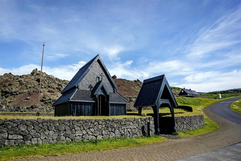 Norwegische Stabkirche, Westmänner-Inseln, Island