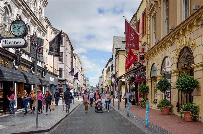 Oliver Plunkett Straße in Cork, Irland
