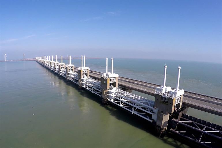 Oosterscheldekering in Zeeland, Niederlande
