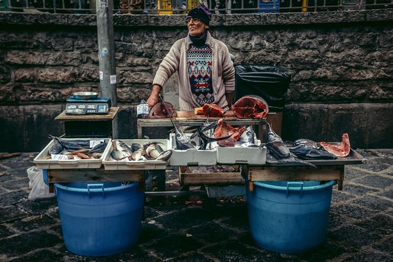Alter Fischmarkt in Catania, Sizilien