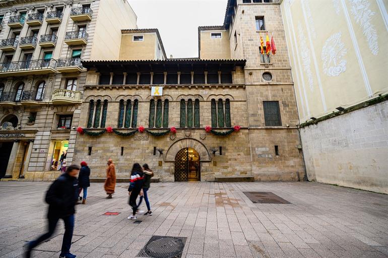 Paeria de Lleida auf der Plaça de la Paeria, Katalonien